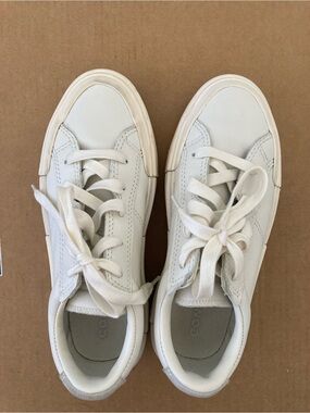 White Converse All Star platform sneakers
